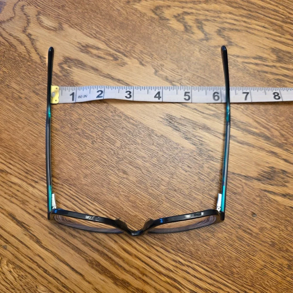 Nike 7090 Black Rectangular‎ Eyeglasses Frames Only Modern Style Green Accents